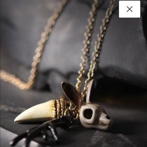 Defy Rabbit Skull, Tiger Tooth, & Antler Necklace